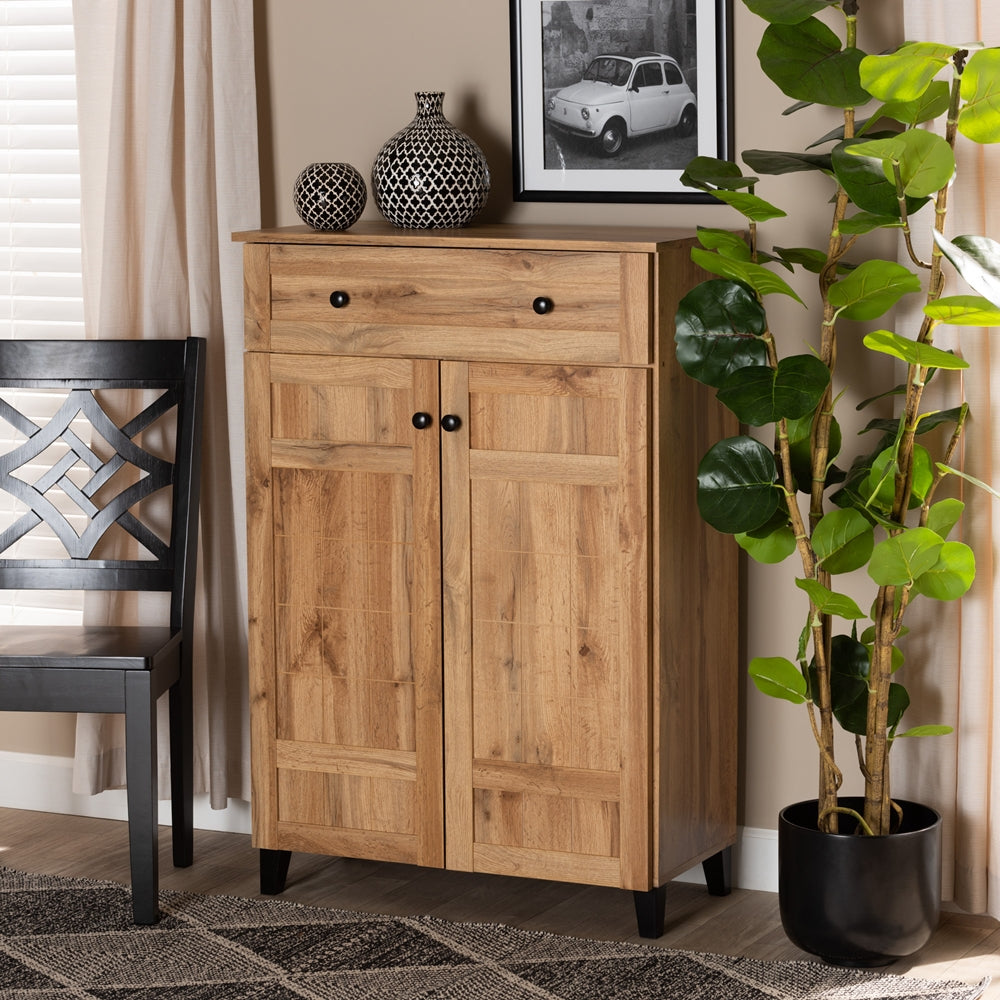 Glenda Solid Mango Wood 1-Drawer Entryway Storage Cabinet