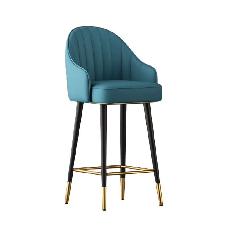 Abra Faux leather Bar Stool with steel Legs Set of 2 Stools