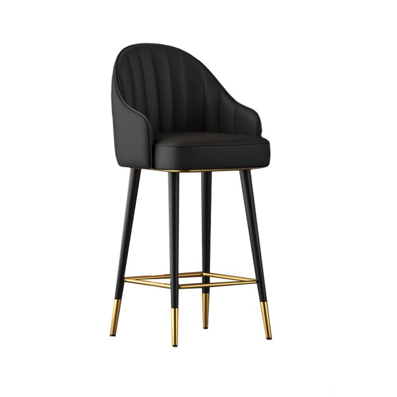 Abra Faux leather Bar Stool with steel Legs Set of 2 Stools