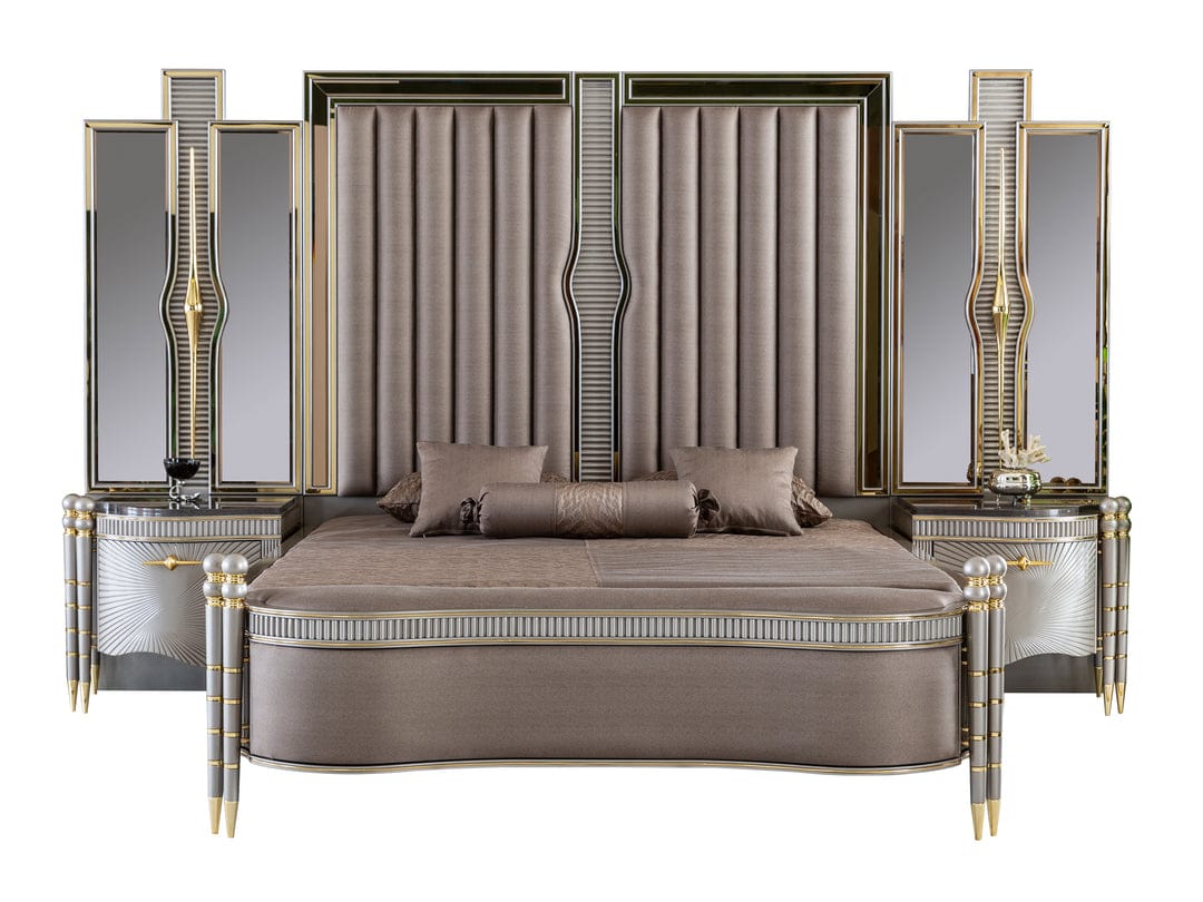 Estructura de cama tapizada de lujo Royce
