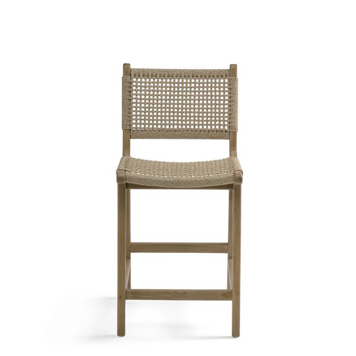 Glioe Solid Wood Low Back Bar and Counter Stool
