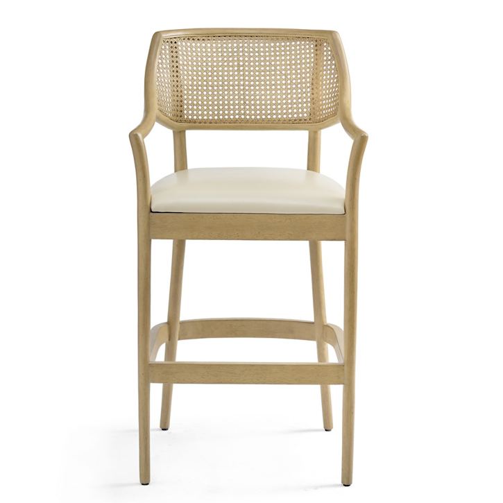 Taburete de bar y mostrador de madera maciza Amador