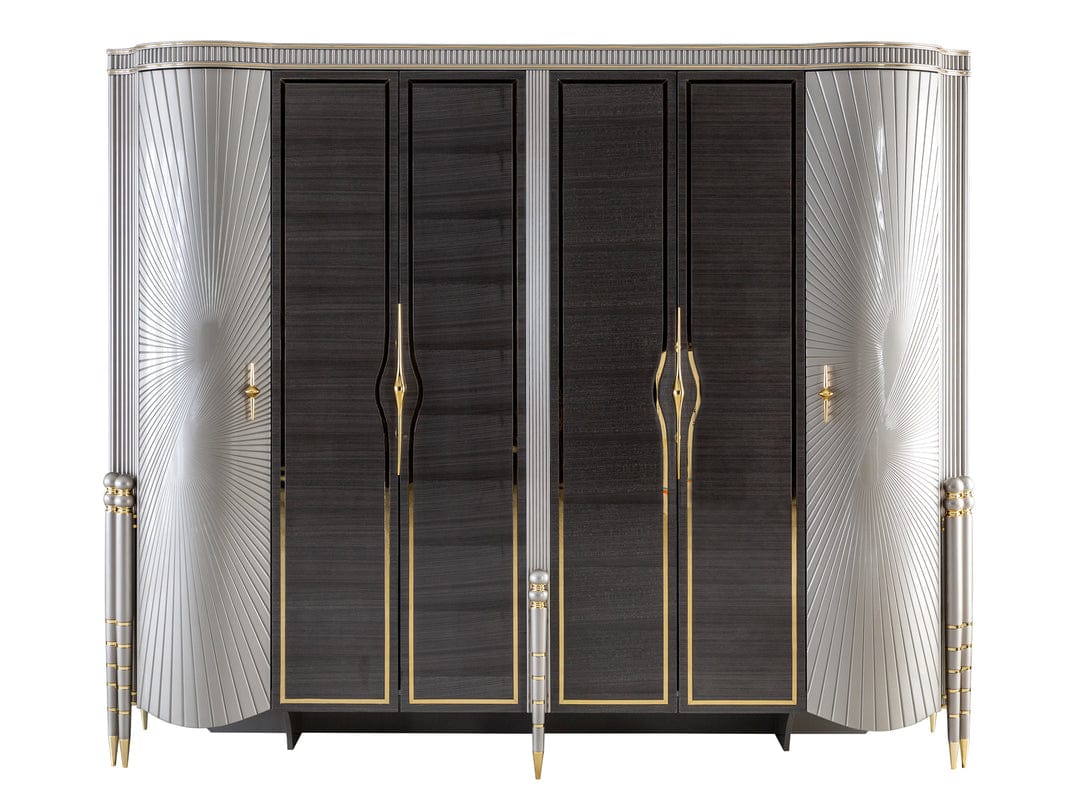 Estructura de cama tapizada de lujo Royce