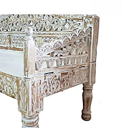 Silaw Hand Carved solid wooden indoor / Outdoor Daybed