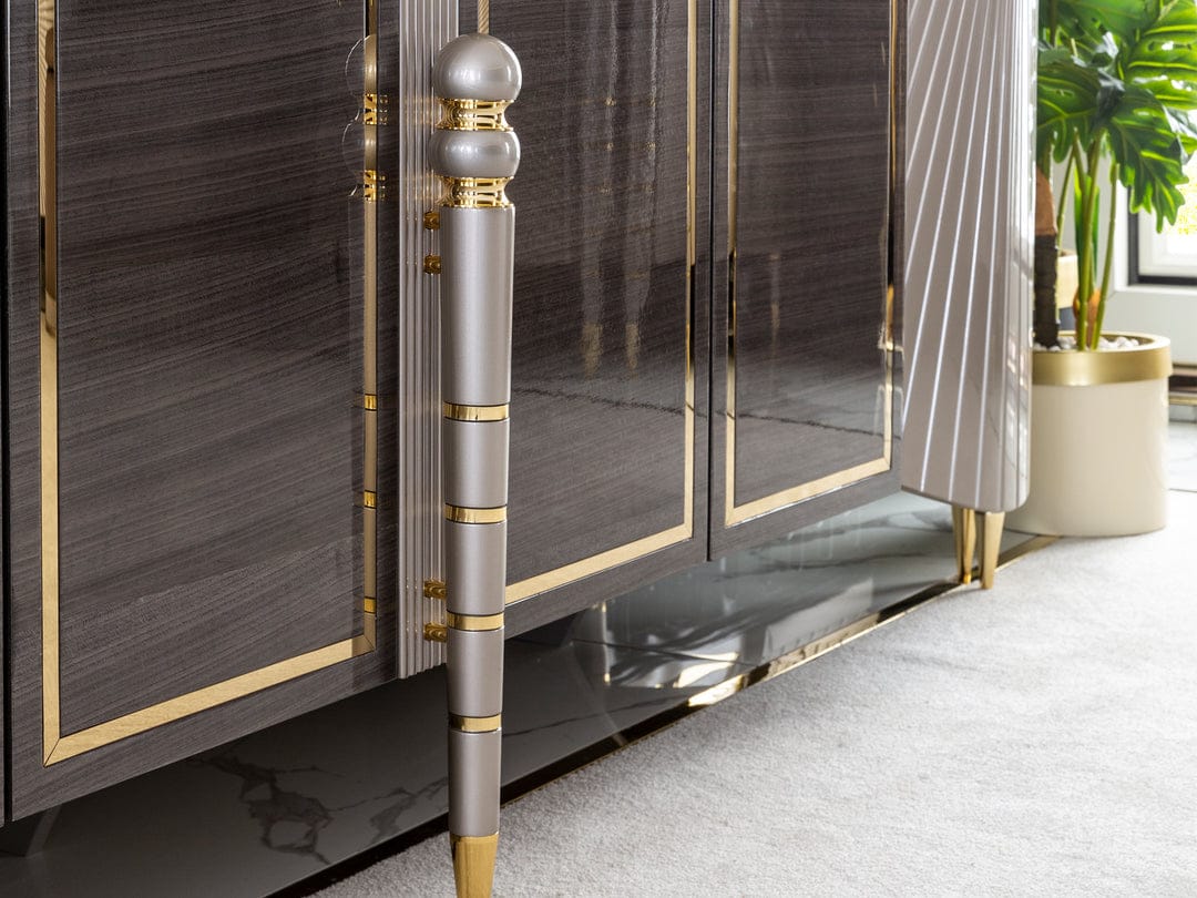 Estructura de cama tapizada de lujo Royce