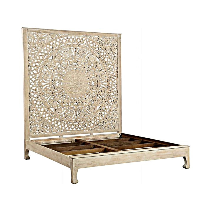 Alamid Hand carved Indian Bed