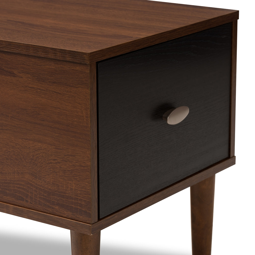 Alice Mid-Century Solid Wooden 1-Drawer Entryway Storage Bench