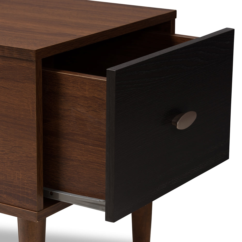 Alice Mid-Century Solid Wooden 1-Drawer Entryway Storage Bench