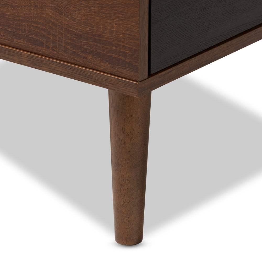 Alice Mid-Century Solid Wooden 1-Drawer Entryway Storage Bench