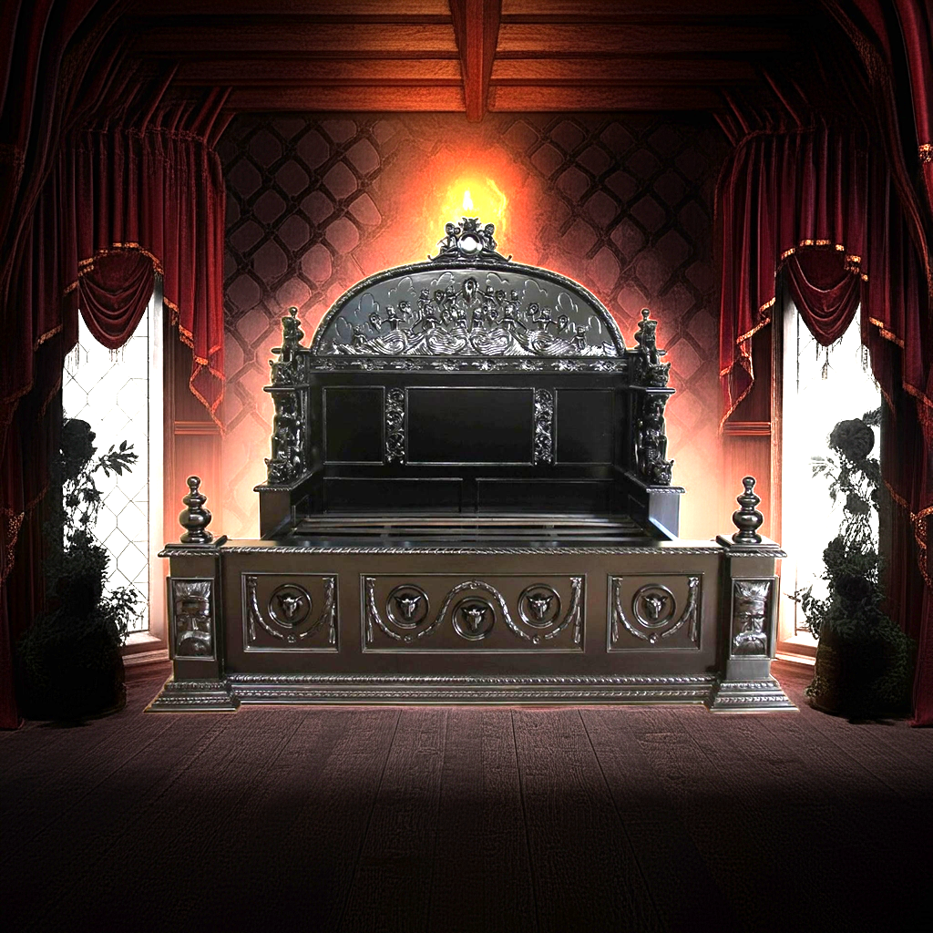 Daze Hand Carved Gothic Bed