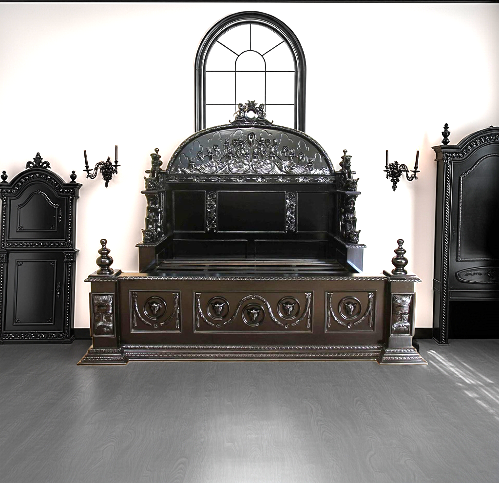 Daze Hand Carved Gothic Bed