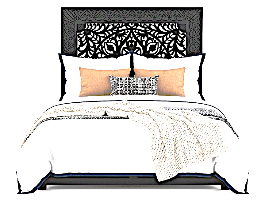 Shah Hand carved Solid Wooden Platform Bedframe / Bedroom Set