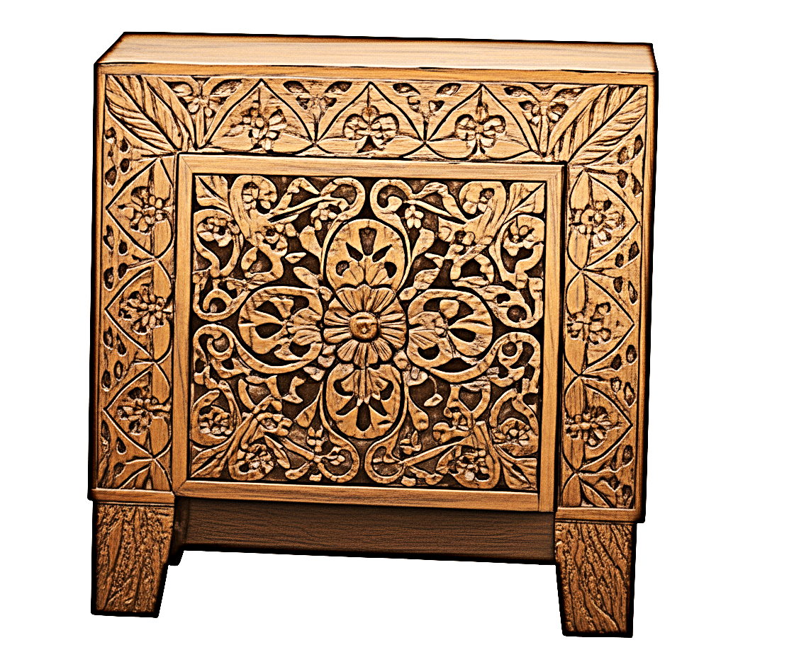 Shah Hand carved Solid Wooden Platform Bedframe / Bedroom Set