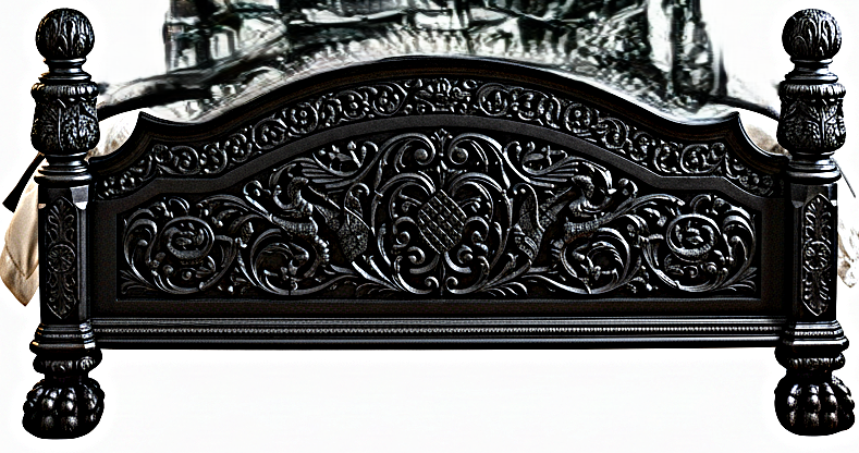 Nawab Solid Wooden Hand carved Mughal Platform Bed