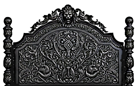 Roar Lion Head Carved Solid Wooden Hand Carved Gothic Platform Bed