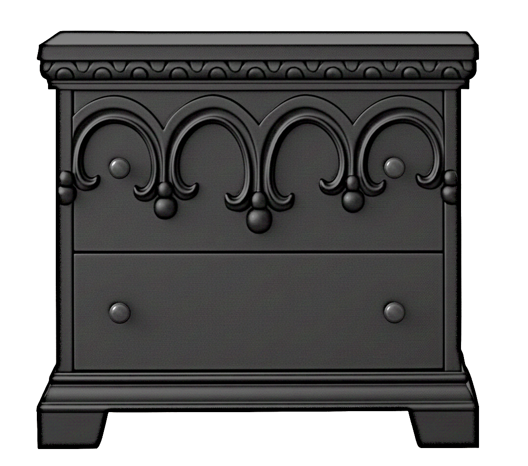 Obsidian Sanctuary Hand-Carved Solid Wooden Platform Bed