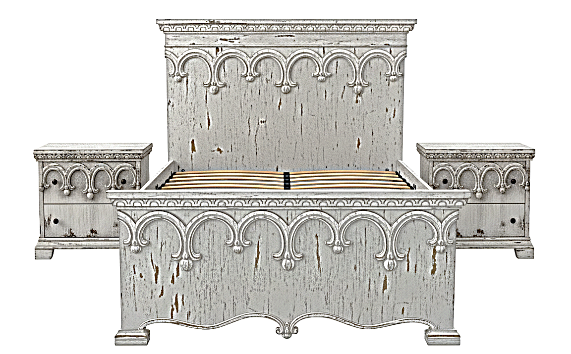 Obsidian Sanctuary Hand-Carved Solid Wooden Platform Bed