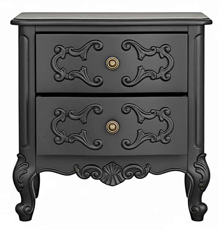 Regal Hand-Carved Solid Wooden Platform Bed Frame