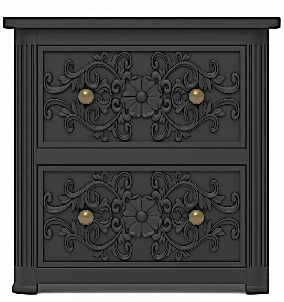 Kasbah Hand-Carved Solid Wooden Nightstand