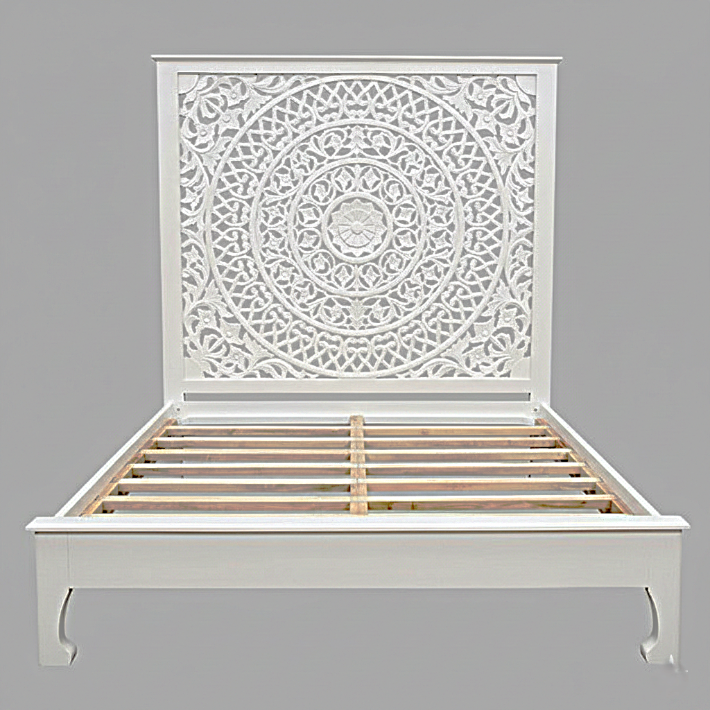 Alamid Hand carved Indian Bed
