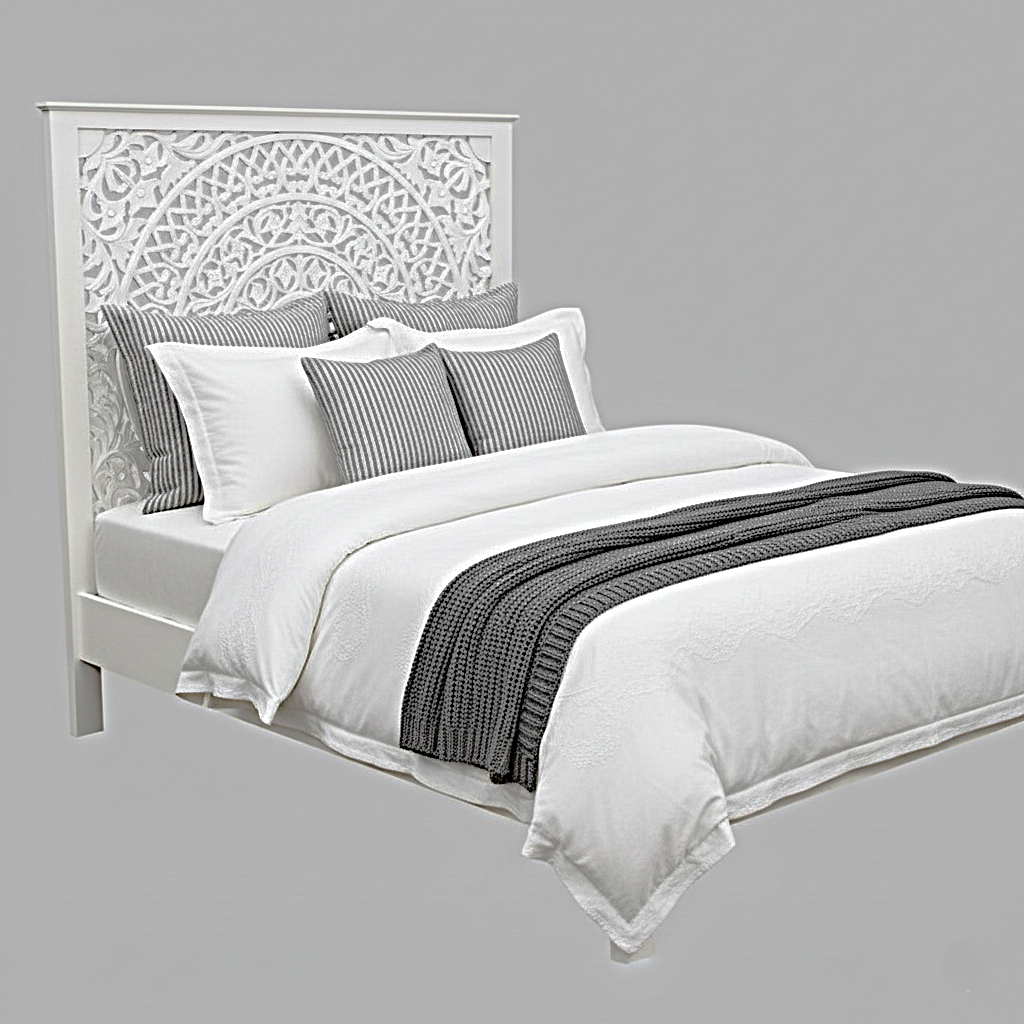 Alamid Hand carved Indian Bed