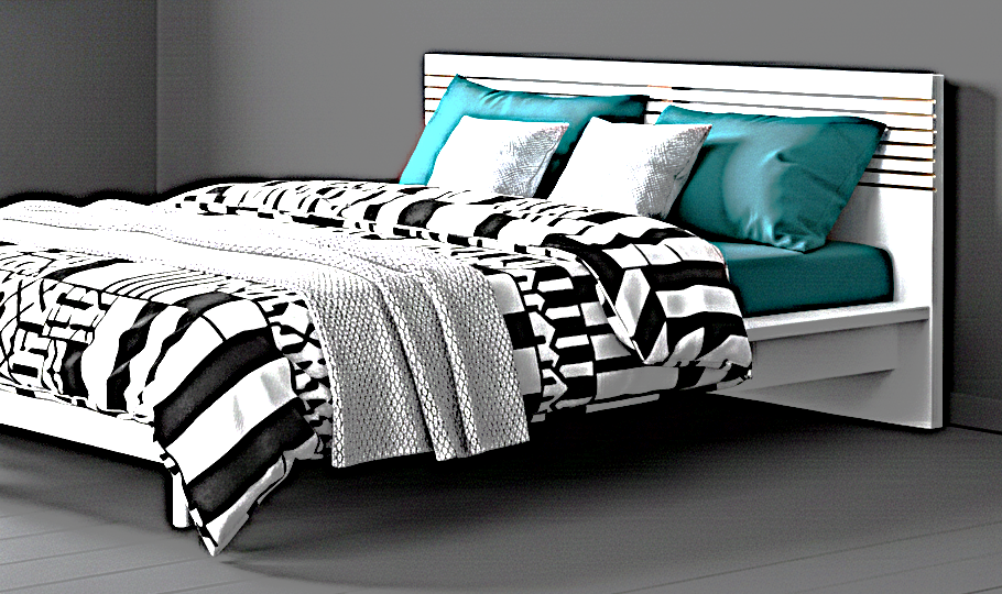 Cama natural de madera maciza Dura