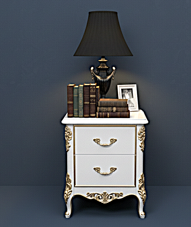 Cama Prince Firenze de madera maciza tallada a mano