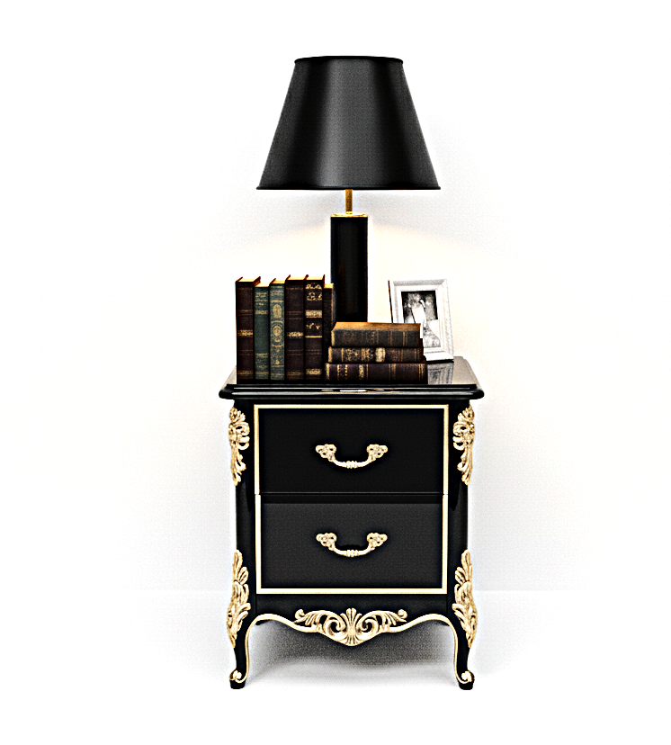 Cama Prince Firenze de madera maciza tallada a mano