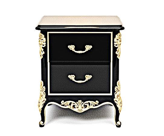 Cama Prince Firenze de madera maciza tallada a mano