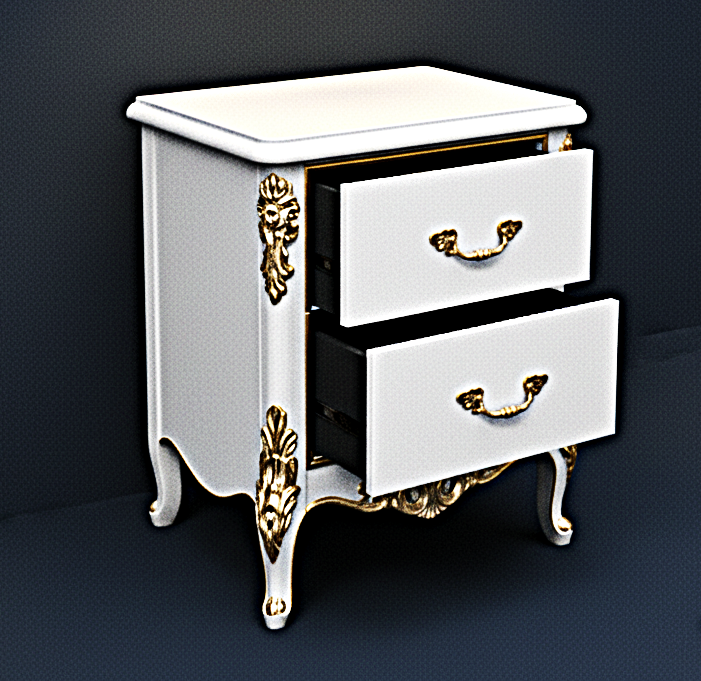 Cama Prince Firenze de madera maciza tallada a mano