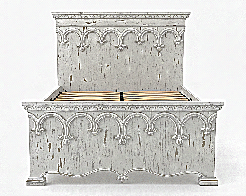 Obsidian Sanctuary Hand-Carved Solid Wooden Platform Bed