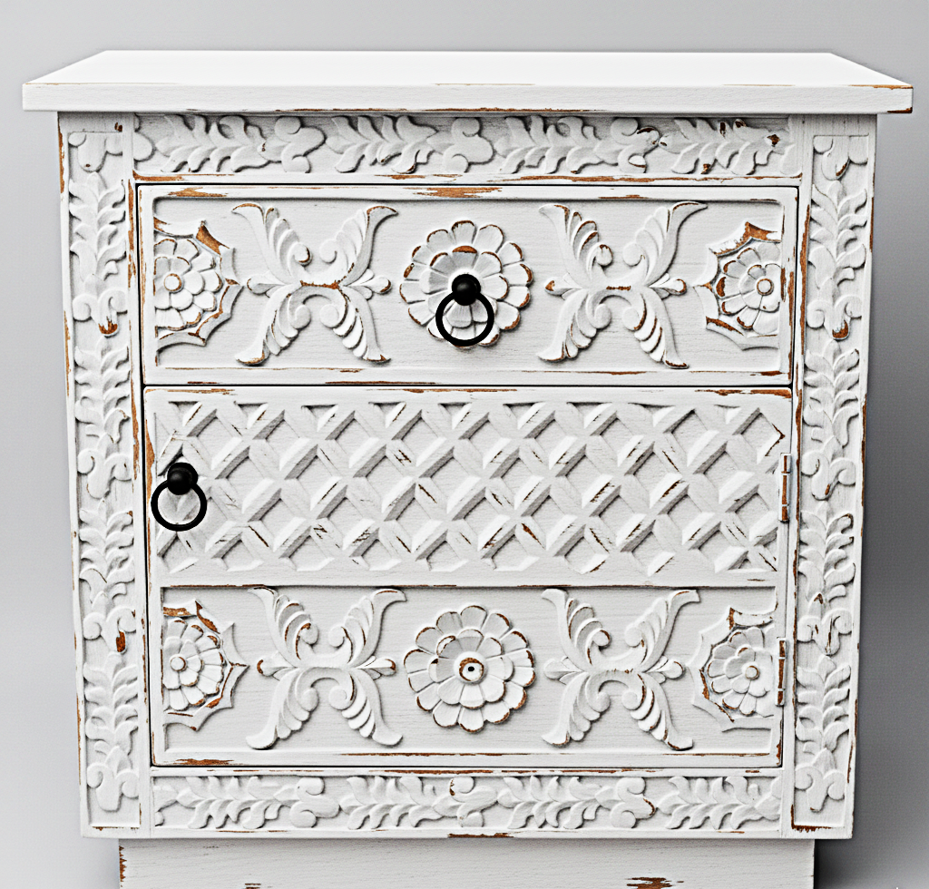 Juffair Hand Carved Solid Wood Bed