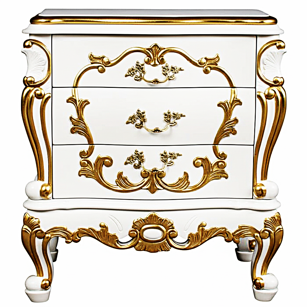 Huni Solid Mango Wood Hand Carved Bedside