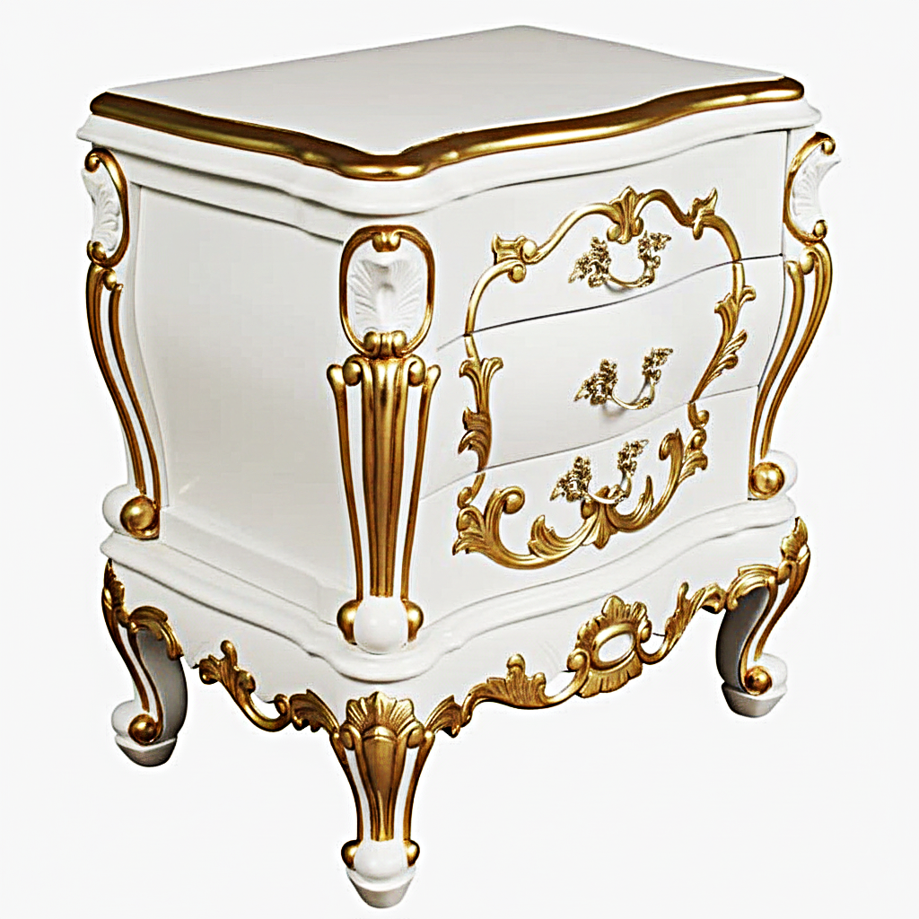 Huni Solid Mango Wood Hand Carved Bedside