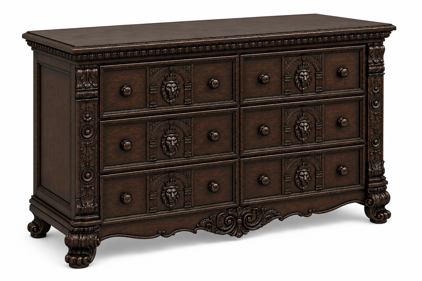 Regal Lioncrest™ Hand-Carved Solid Wood Dresser