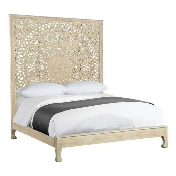 Alamid Hand carved Indian Bed