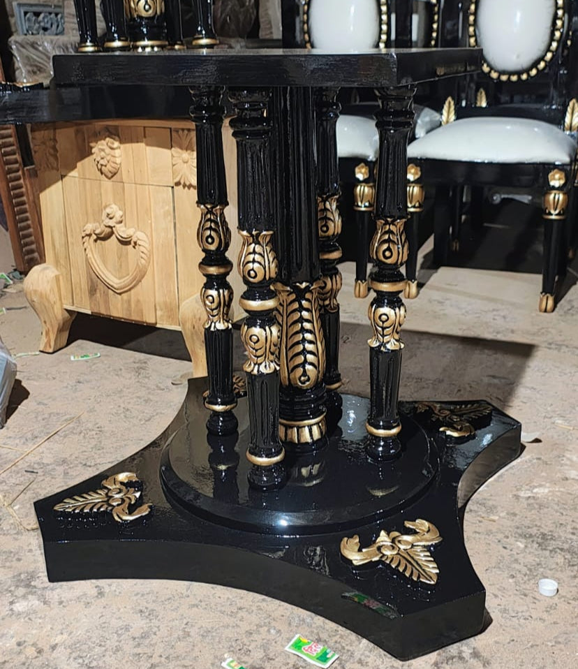 Mars Hand Carved Designer Luxury 8 Seater Dining Table Set