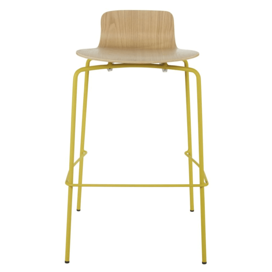Abra Professional Yellow and Faux Ash Bar Chair sold as set of 2 Chairs – handcrafted solid wood furniture