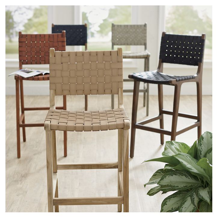 Aeterna Solid wood low back Bar/Counter Stool Set of 2 pieces – handcrafted solid wood furniture