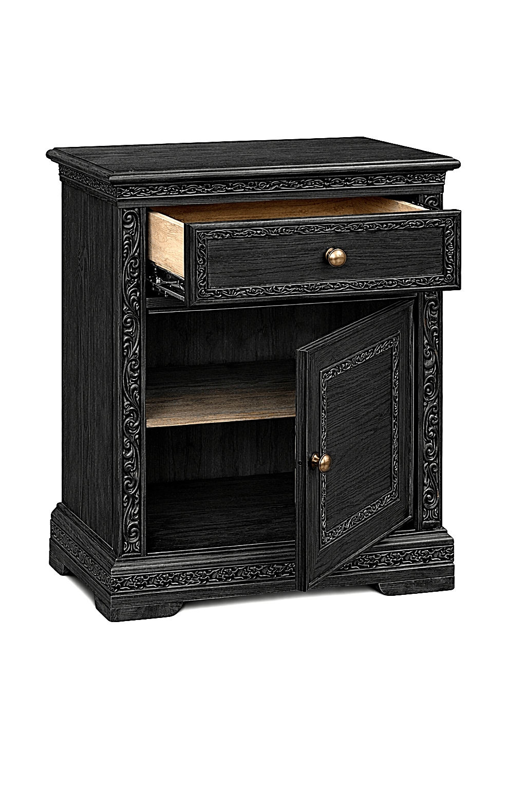 Caelivine Treecrest™ Hand - Carved Solid Wood Platform Bed & Bedroom Collection – handcrafted solid wood furniture