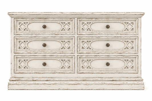 Cathedral Reverie™ Gothic Hand-Carved Solid Wood Dresser – handcrafted solid wood furniture