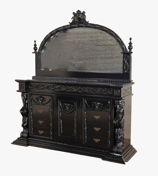 Daze Hand Carved Gothic Dresser – handcrafted solid wood furniture