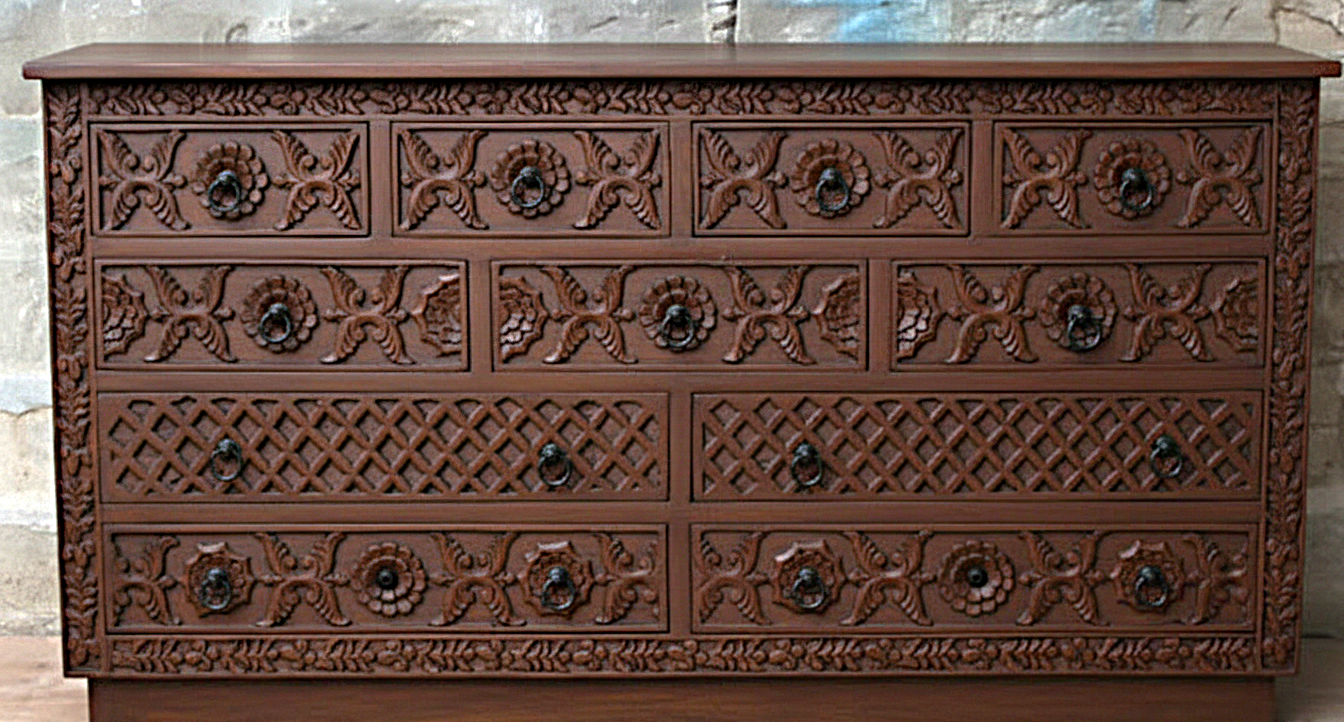 Juffair Hand Carved Solid Wood Bed