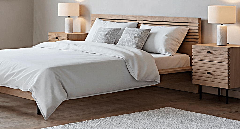 Dura Solid Wood Natural Bed – handcrafted solid wood furniture