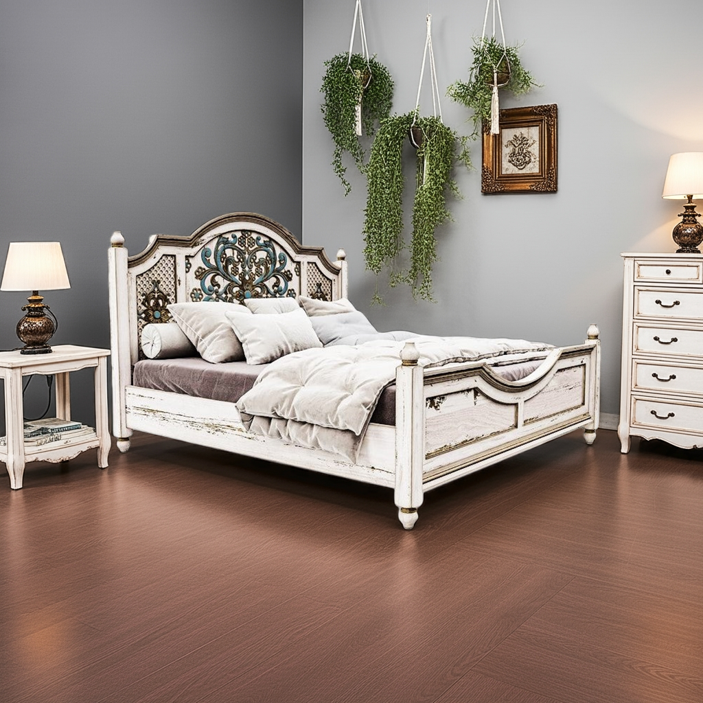 Huma Hand Carved Solid Wooden Bed / Bedroom Set
