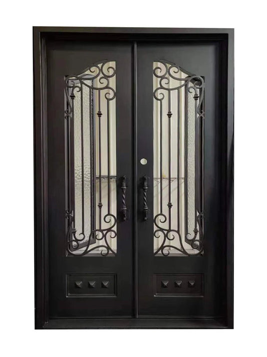 Goodbay Wrought Iron Double Door – handcrafted solid wood furniture