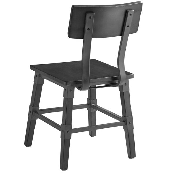 Haidar Industrial Solid Wood Live Edge Standard Height Table with 4 Chairs – handcrafted solid wood furniture