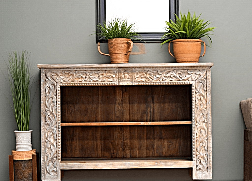 Hand Carved Hall Table by Hibashi Furniture – handcrafted solid wood furniture made in India