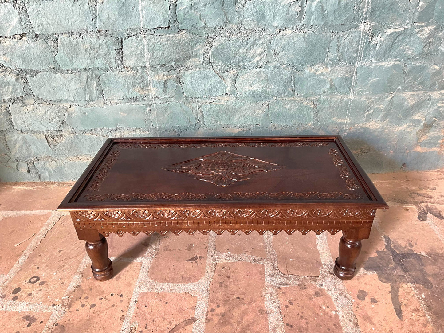 Hand Carved Indian Mughal Elephant Design swing by Hibashi Furniture – handcrafted solid wood furniture made in India