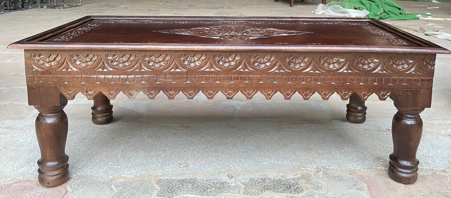 Hand Carved Indian Mughal Elephant Design swing by Hibashi Furniture – handcrafted solid wood furniture made in India